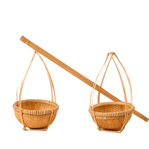 Mini Woven Bamboo Food Basket